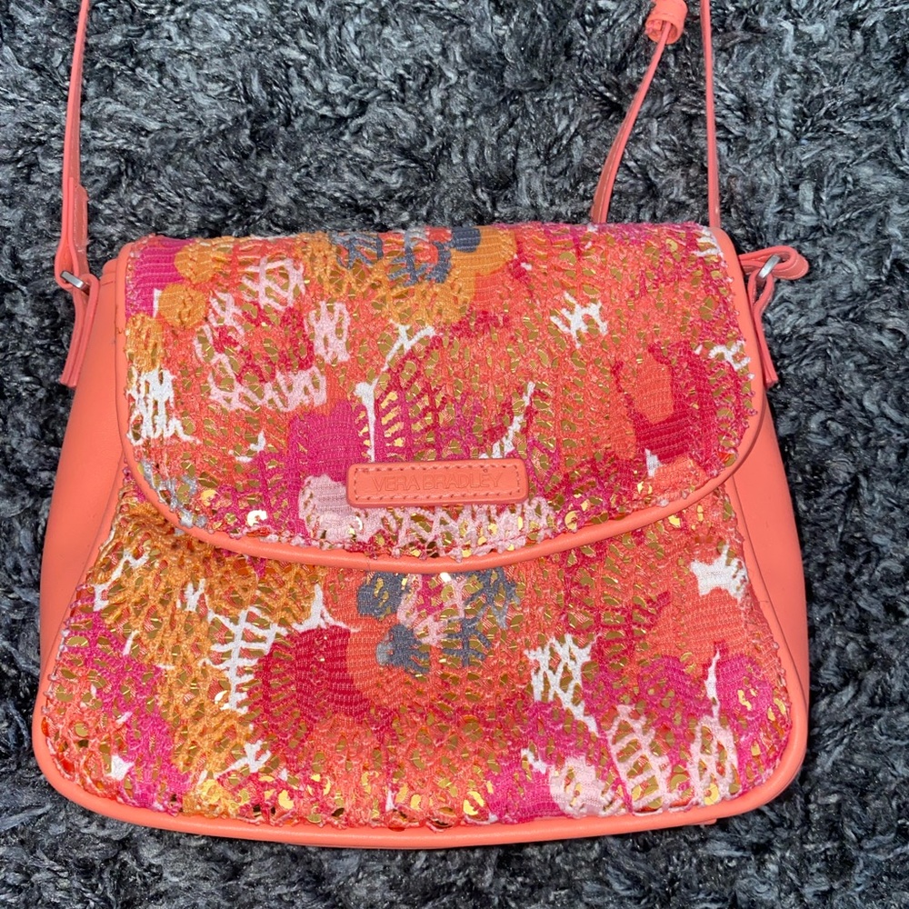 Vera Bradley small coral shoulder bag
